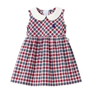 ROBE BLEUE ET ROUGE VICHY