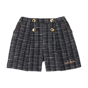SHORT NOIR MIKI HOUSE IMITATION TWEED