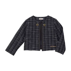VESTE NOIRE MIKI HOUSE IMITATION TWEED