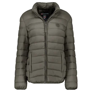 Canadian Peak Akitaleak Femme - Blouson Matelassé à Zip Polyamide avec Drapeau et Badge KAKI