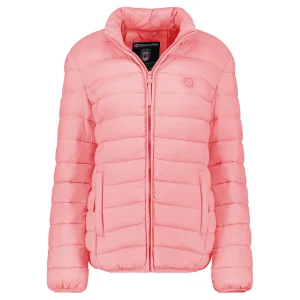Canadian Peak Akitaleak Femme - Blouson Matelassé à Zip Polyamide avec Drapeau et Badge VIEUX ROSE